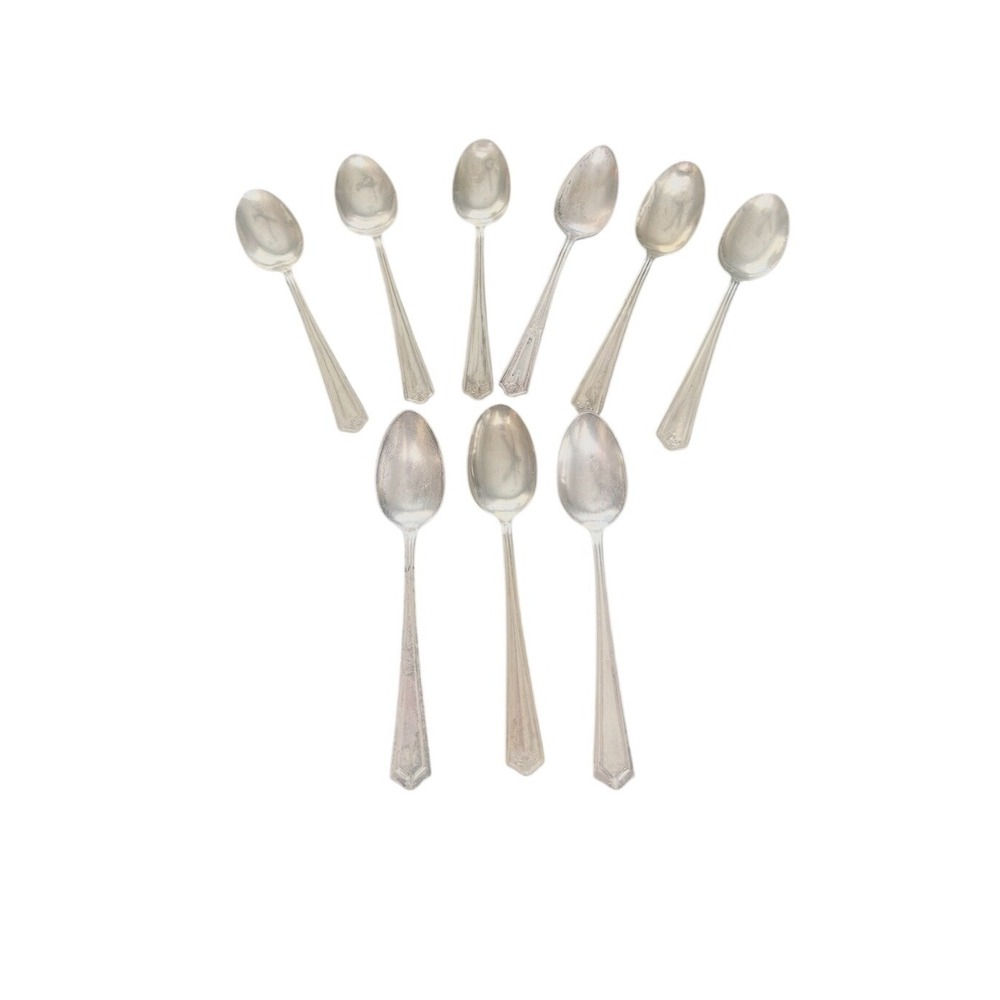 1881 Rogers A1 Silver Plate La Concorde 1920 Spoons Set of 9 Teaspoon Soup Spoon